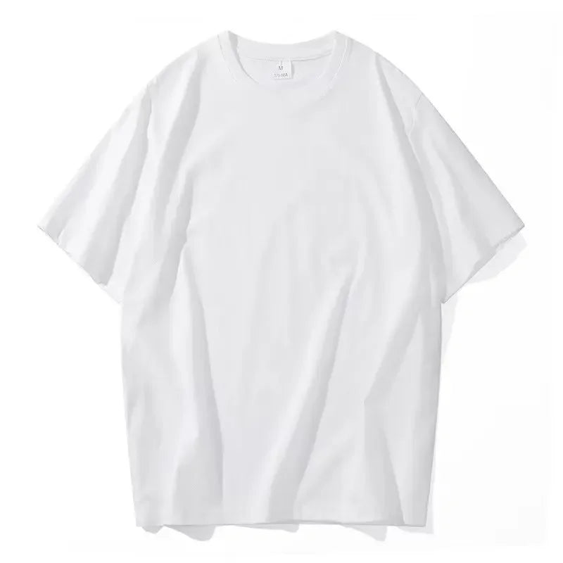 Breathable Half-sleeve Sports T-shirts For Men Women Couple's Black White Round Neck Loose-fit Base Layer Top