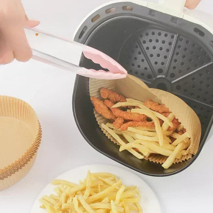 50/100pcs Air Fryer Disposable Paper Square Round Baking Paper Barbecue Plate NonStick Mat Kitchen Oven Oil Absorbing Paper Tool
