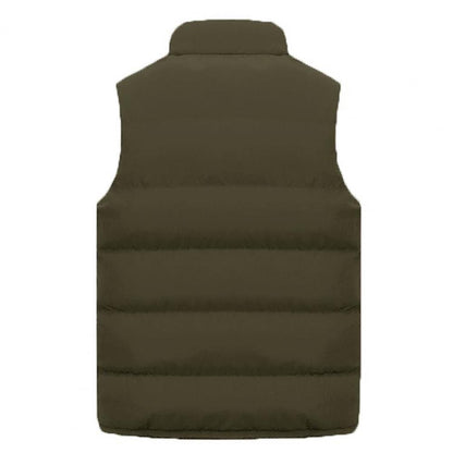 Mens Vest Jacket Men Autumn Warm Sleeveless Jackets Zipper Cotton Padded Thicken Cold Proof Plus Size Casual Straight Waistcoat