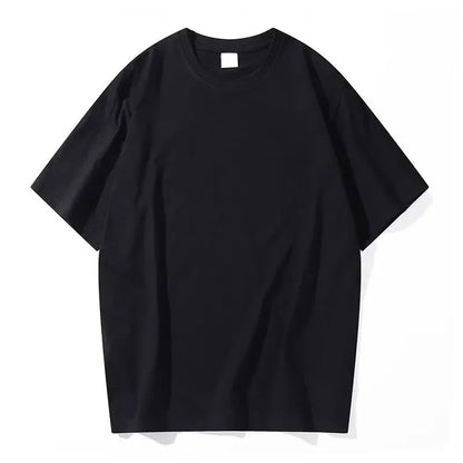 Breathable Half-sleeve Sports T-shirts For Men Women Couple's Black White Round Neck Loose-fit Base Layer Top