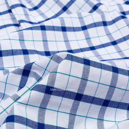 2024 100% Pure Cotton Men's Oxford Short Sleeve Square Collar Soild Plaid Striped Summer Casual Shirts Single Pocket  Shirt