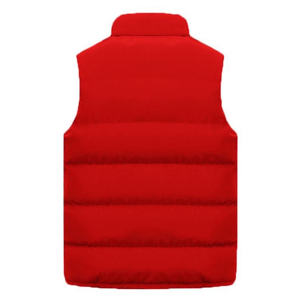 Mens Vest Jacket Men Autumn Warm Sleeveless Jackets Zipper Cotton Padded Thicken Cold Proof Plus Size Casual Straight Waistcoat