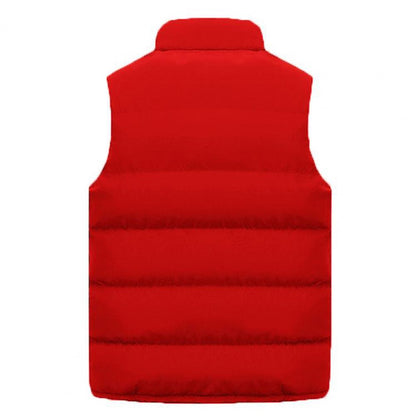 Mens Vest Jacket Men Autumn Warm Sleeveless Jackets Zipper Cotton Padded Thicken Cold Proof Plus Size Casual Straight Waistcoat