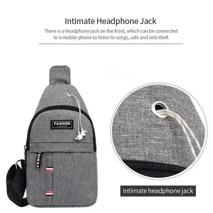 Men's fashionable, convenient, casual, waterproof, adjustable shoulder strap, large capacity waist bag suitable for outdoor acti