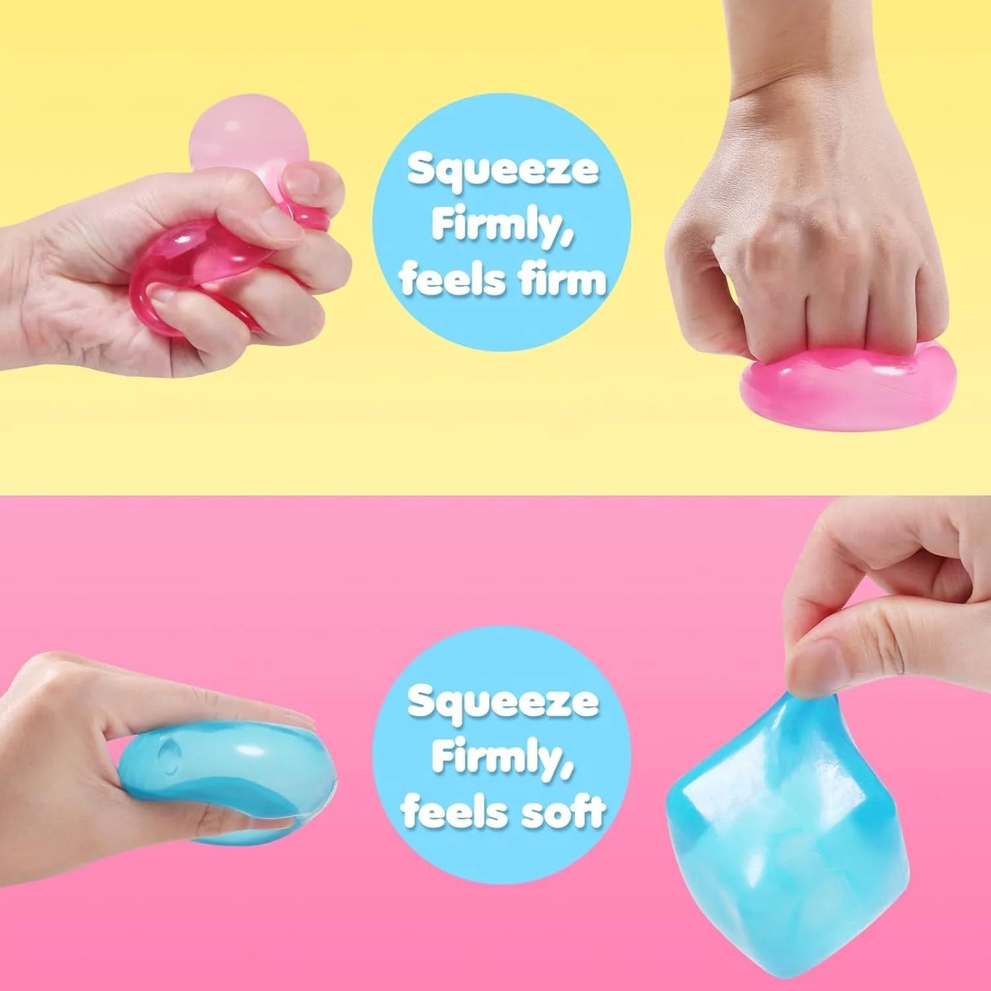 Ice Cube Shaped Fidget Toy Square Stress Relief Ball Squishy Squeeze Toys for Anxiety ADHD Stress Relief Sensory Toys for Adults