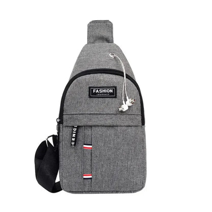 Men's fashionable, convenient, casual, waterproof, adjustable shoulder strap, large capacity waist bag suitable for outdoor acti